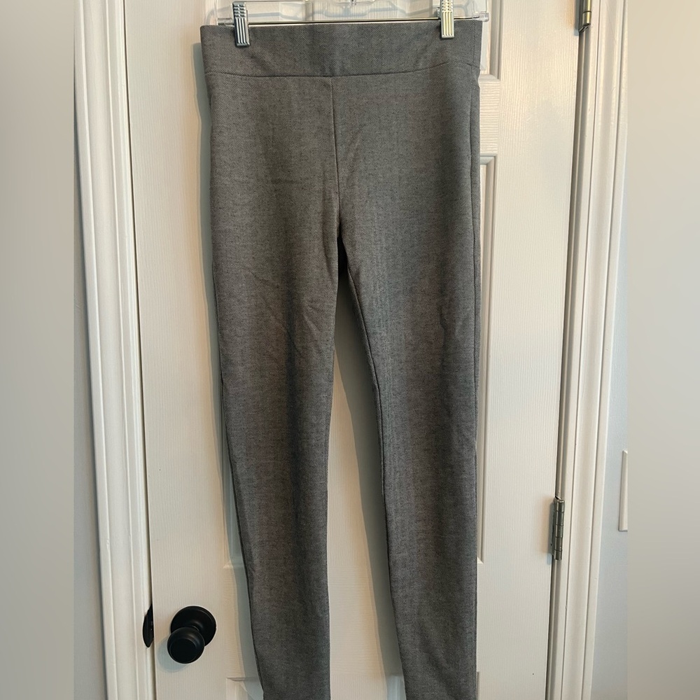 LOFT Gray Herringbone Pants